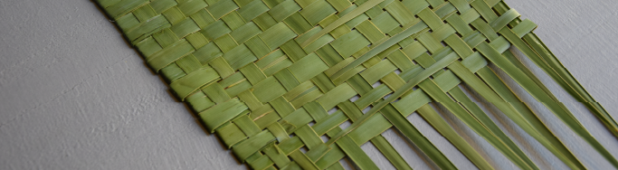 Woven palm leaf